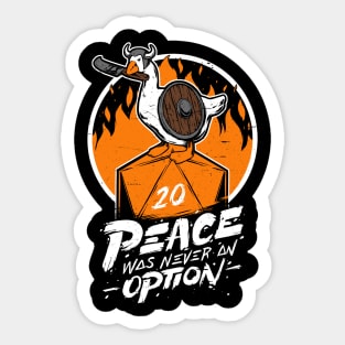 RPG - Peace Was Never an Option Sticker
